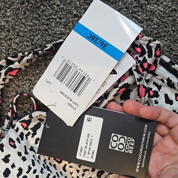 NWT Coco Reef Women Leopard Print Bra Sized 36/38C Swim Bikini - Picture 9 of 9